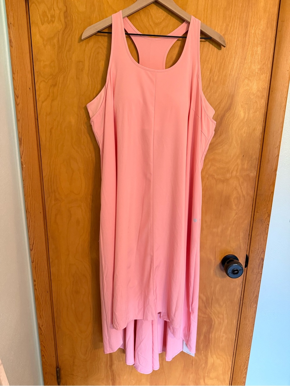 NWT Halara Breezeful Racer Back Pocket High Low Midi Blossom Pink Dress Size XL